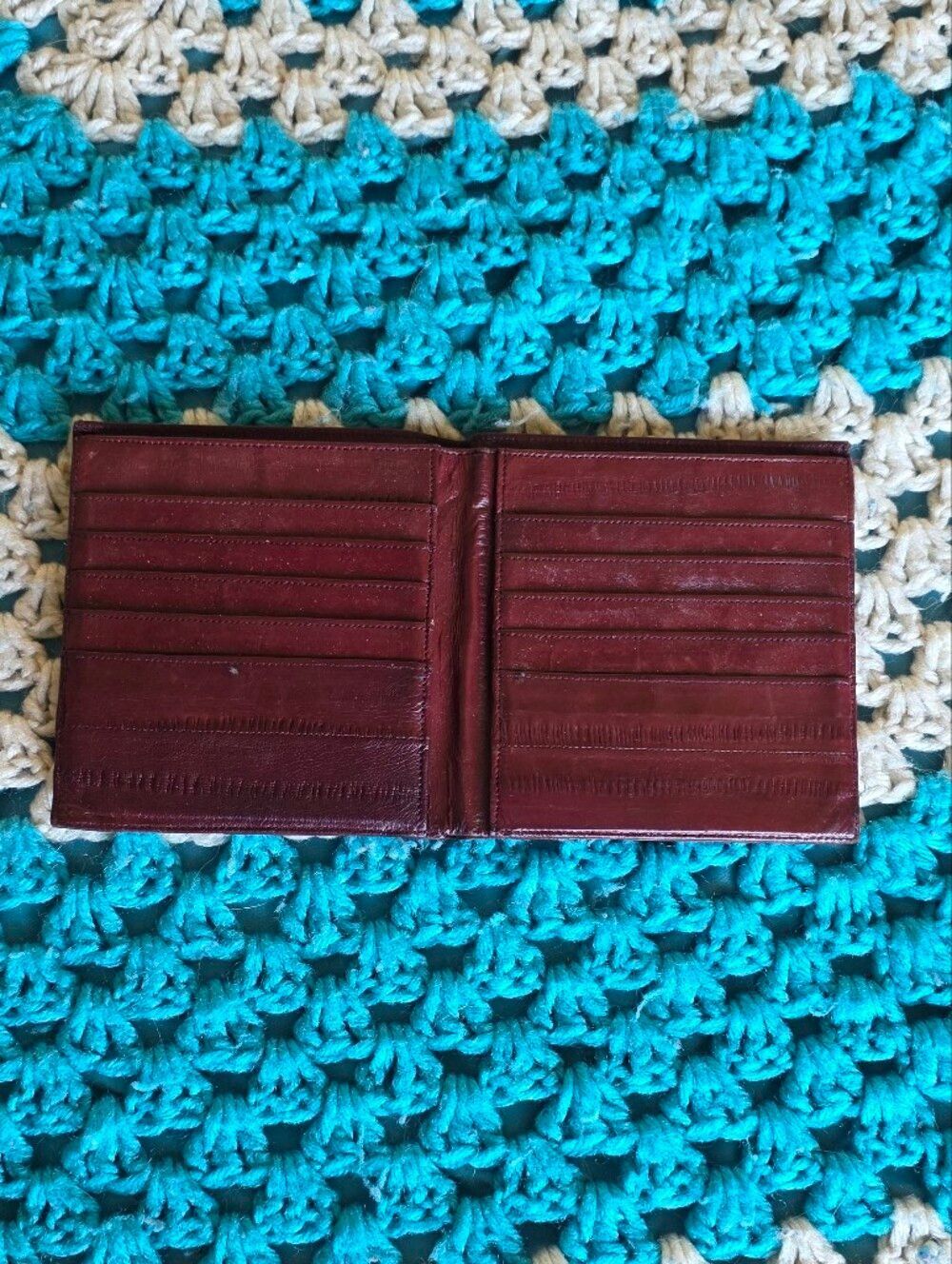 Mens Brown Leather Bi Fold Wallet Never Used - Picture 2 of 5